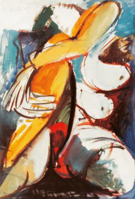 Girl with bent knee