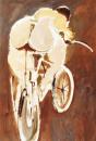 Female nude on bike from behind