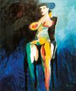 Colourful lady nude