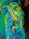 Green-blue self portrait