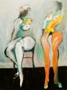 Sitting and standing nude